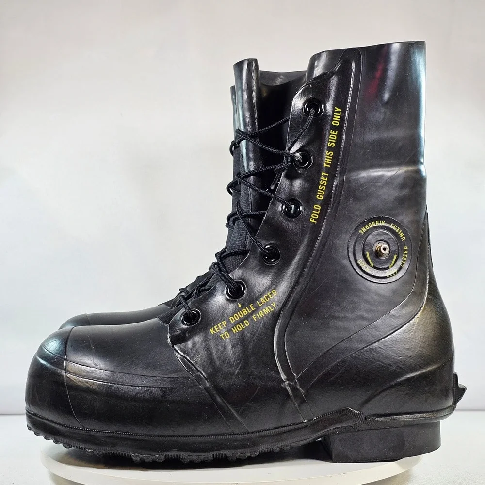 Bata Mickey Mouse Boots Mens 9R Black Rubber Extreme Cold Weather Military Vapor